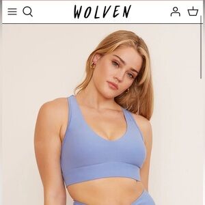 Wolven Women's Blue Juniper Racerback Sports Bra S